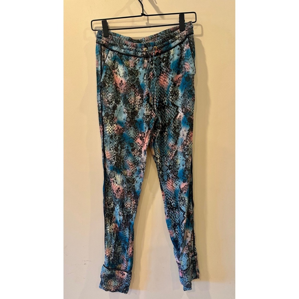 Zadig & Voltaire‎ Parone Camou Python Pants Pull-On Elastic Floral Sz 36 Viscose